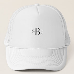 Casquette Baseball Trucker Hat Monogrammed Initials Cap Hat