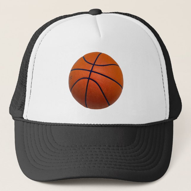 Casquette Basket-ball orange et noir (Devant)