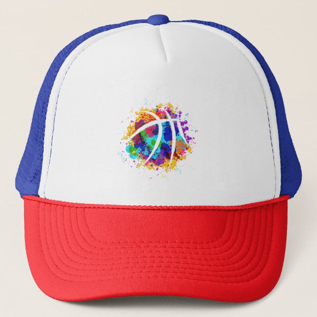 Casquette Basket-ball vintage Graphisme Design Cool Basketba (Devant)