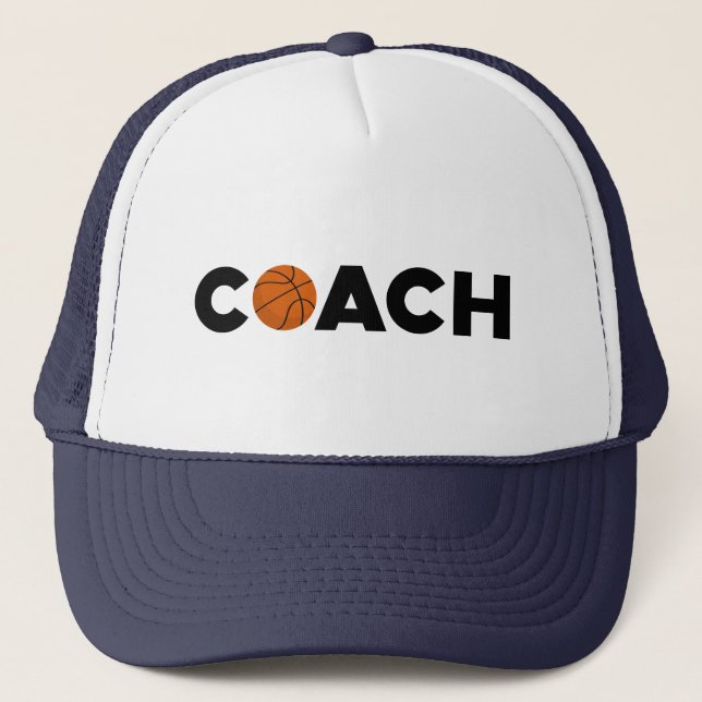 Casquette Basketball Coach Trucker Chapeau (Devant)