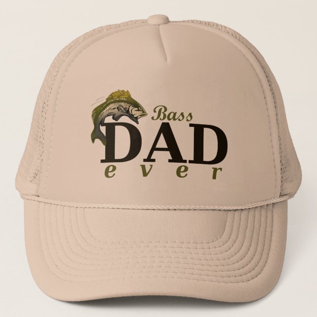 Casquette Bass papa jamais meilleur papa Pun (Devant)