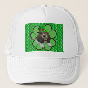 Casquette Basset Hound Happy St Patrick's Day Clov