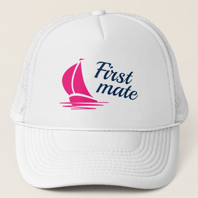 Casquette Bateau à voile pour femme rose première (Devant)