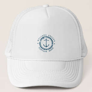 Casquette Bateau club d'Ancres nautiques Blue Navy Retro Na