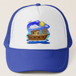 Casquette Bateau de pêche dessin animé