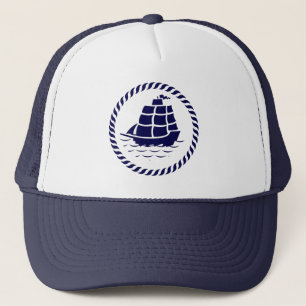 Casquette Bateau marin bleu et blanc de la Marine