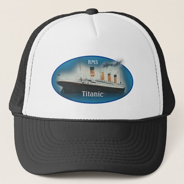 Casquette Bateau Titanic Blue Oval White Star Line (Devant)