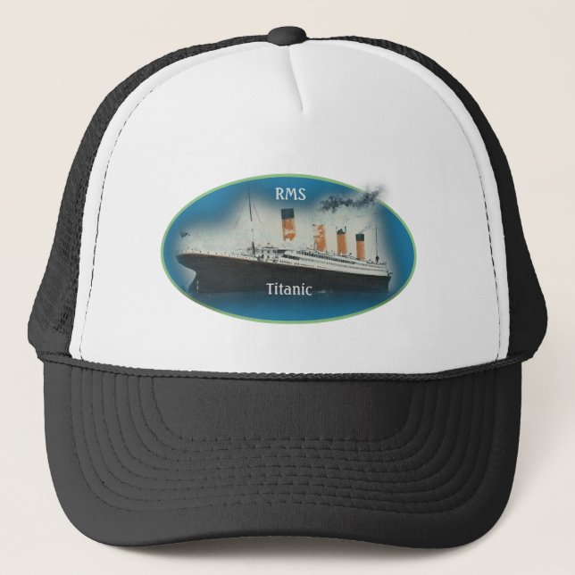 Casquette Bateau Titanic Maritime Lime White Star Line (Devant)