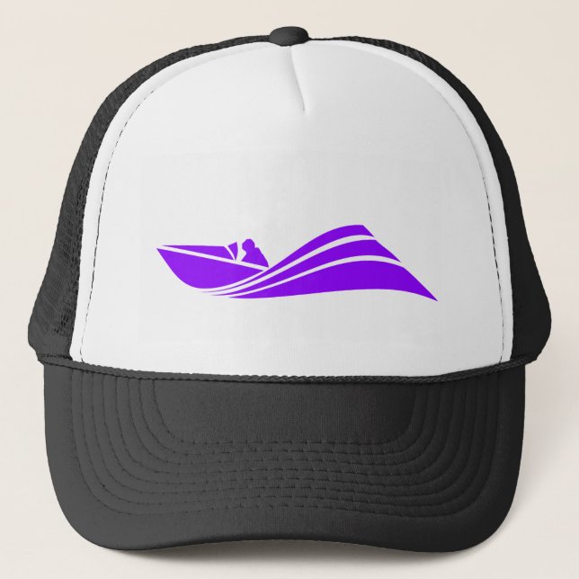 Casquette Bateau violet à vitesse violette (Devant)