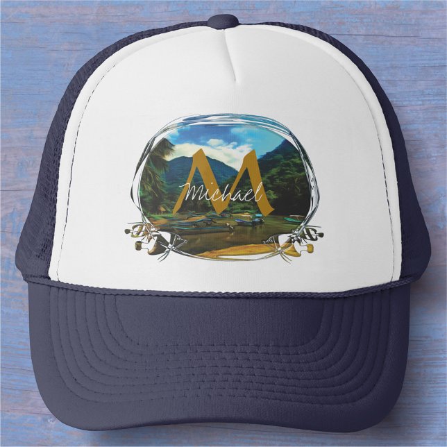 Casquette Bateaux de pêche de la rivière Mismaloya 0344 (Créateur téléchargé)