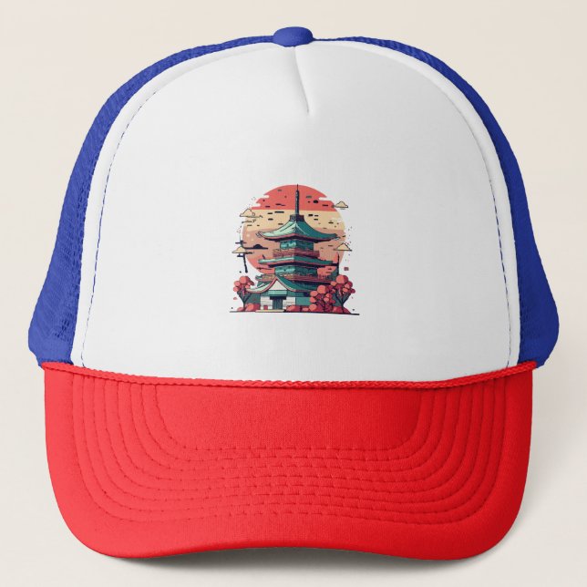 Casquette Bâtiment d'art coloré du Japon (Devant)