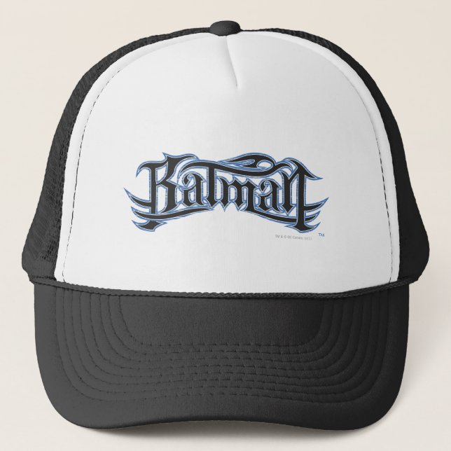 Casquette Batman | Logo des lettres noires bleues (Devant)