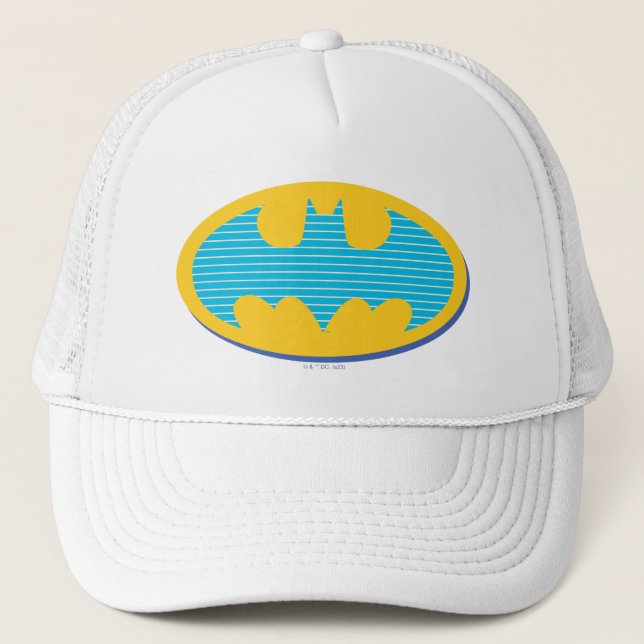 Casquette Batman | Symbole Cyan Stripes (Devant)