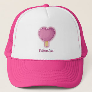 Casquette Bâton de crème glacée du coeur