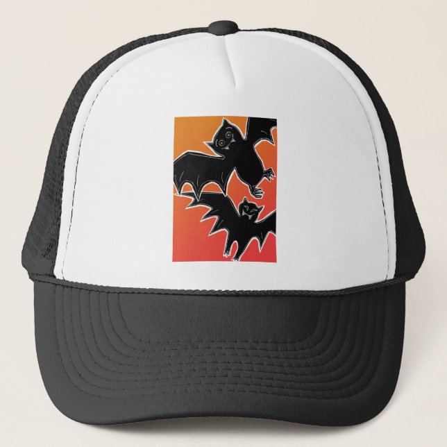Casquette Bats d'Halloween (Devant)