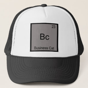 Casquette Bc - Chat d'affaires Symbole d'élément de chimie d