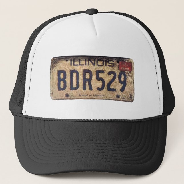 Casquette BDR529 Bluesmobile License Plate Trucker Chapeau (Devant)