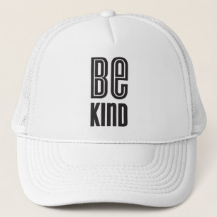 Casquette BE KIND noir minimum gras type motivation
