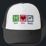 Casquette Beagles mignons de l'amour de la paix<br><div class="desc">Mignonne Peace Love cadeau Beagle. Un chien beagle cool design pour la race avec un signe de paix et un coeur. J'adore ces beaux chiens.</div>