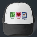 Casquette Beagles mignons de l'amour de la paix<br><div class="desc">Mignonne Peace Love cadeau Beagle. Un chien beagle cool design pour la race avec un signe de paix et un coeur. J'adore ces beaux chiens.</div>