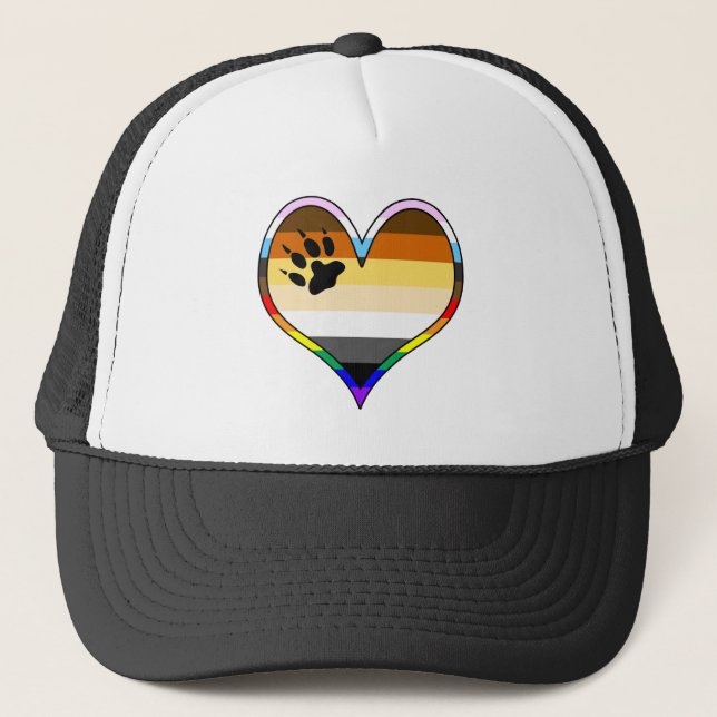 Casquette Bear Pride Coeur Trucker Chapeau (Devant)