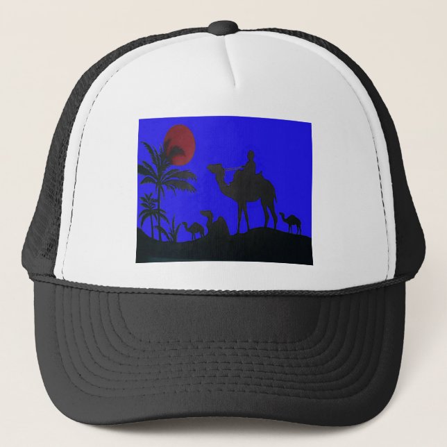 Casquette Beau Extraordinaire Sunset Camel Safari Art Imprim (Devant)