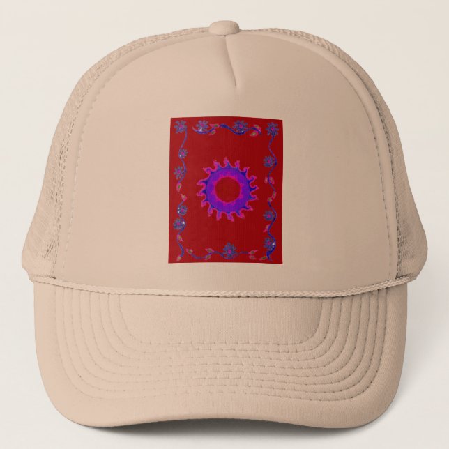 Casquette Beau Motif Indien Mehndi Art Design (Devant)