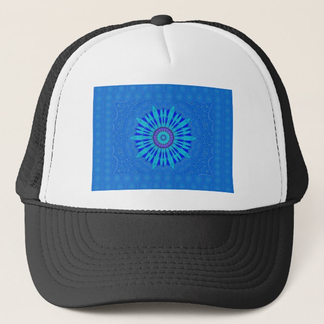Casquette Beau Royal Blue Mandala Art Imprimer (Devant)