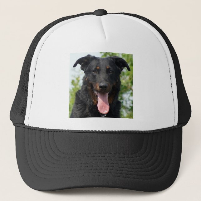 Casquette Beauceron.png noir et tan (Devant)