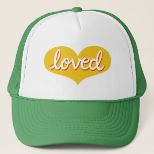 Casquette BEAUCOUP AIMÉ - adoré - Coeur d'amour jaune