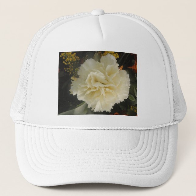Casquette Beauté de l'œillet blanc chapeau (Devant)