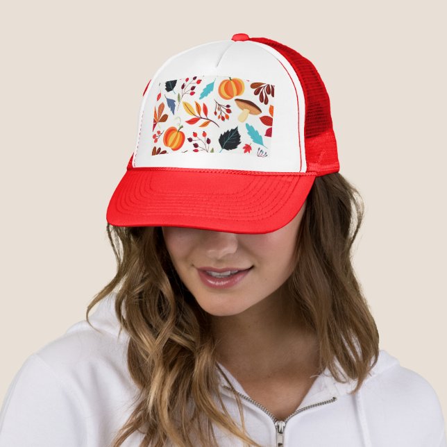 Casquette Beautiful Autumn Pattern (En situation)