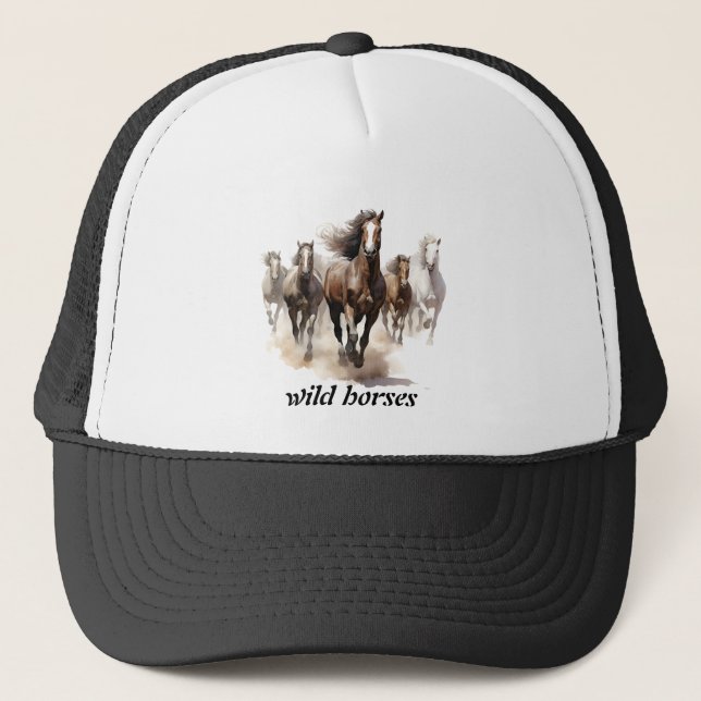 Casquette beaux chevaux sauvages (Devant)