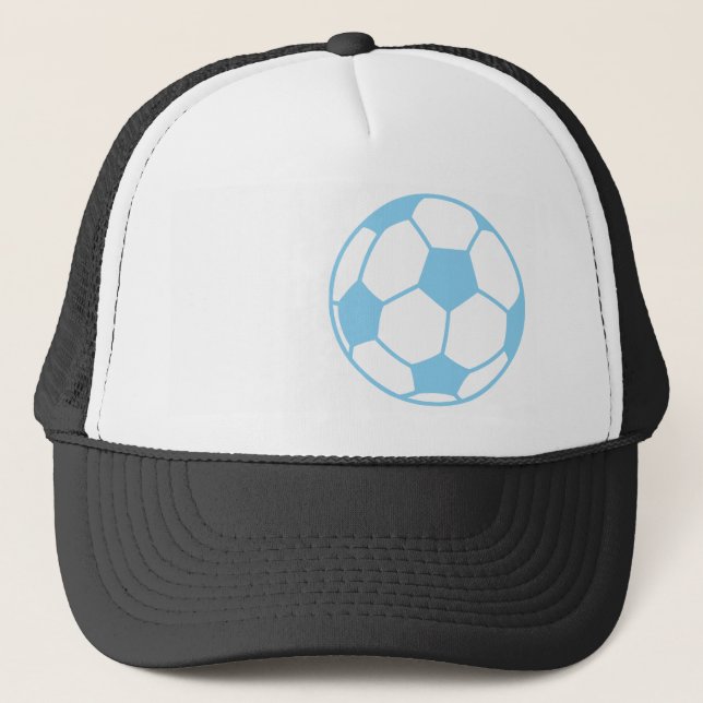 Casquette Bébé Bleu balle de soccer (Devant)