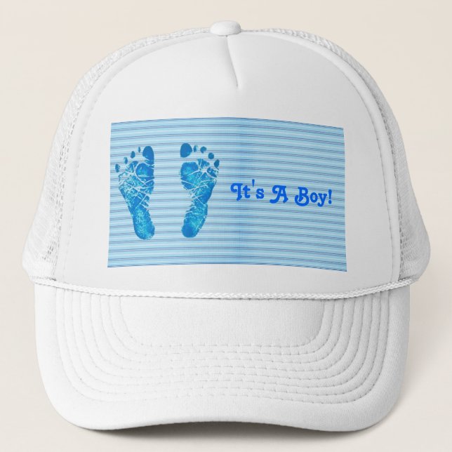 Casquette Bébé Bleu rayures (Devant)