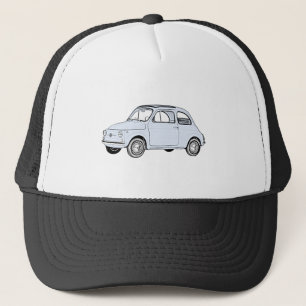 Casquette Bébé Fiat bleu 500 Topolino dessin au crayon
