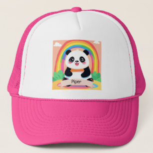 Casquette Bébé mignon Panda arc-en-ciel