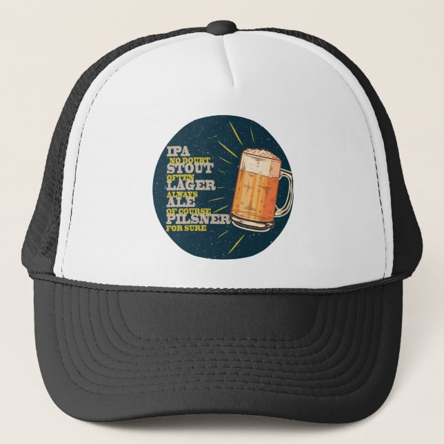 Casquette Beer Always, cercle bleu (Devant)
