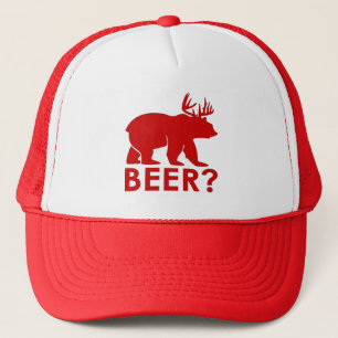 Casquette beer  bear red hat Lighthouse Route"