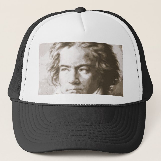 Casquette Beethoven En Chapeau De Camion Sepia (Devant)