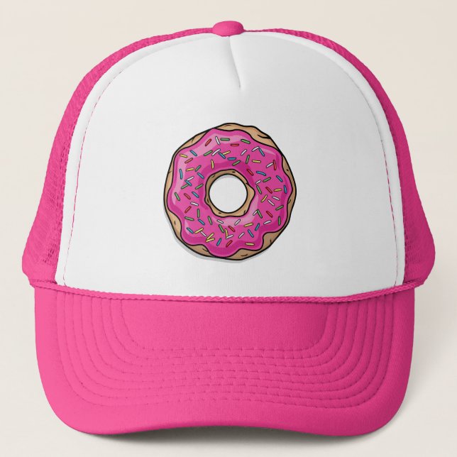 Casquette Beignet arrosé par rose délicieux juteux (Devant)