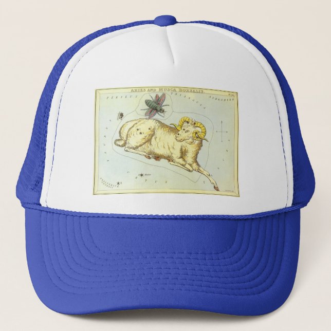 Casquette Bélier, Constellation Vintage, Miroir d'Urania (Devant)