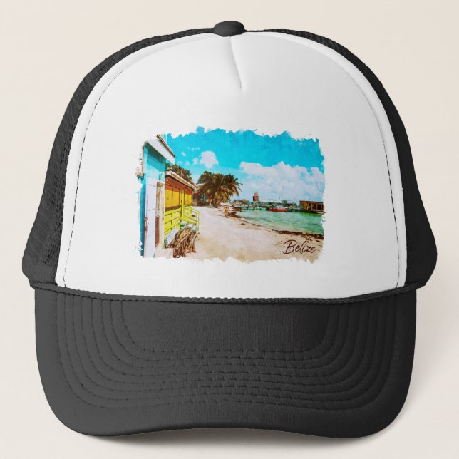Casquette Belize Tropical Paradise Travel (Devant)