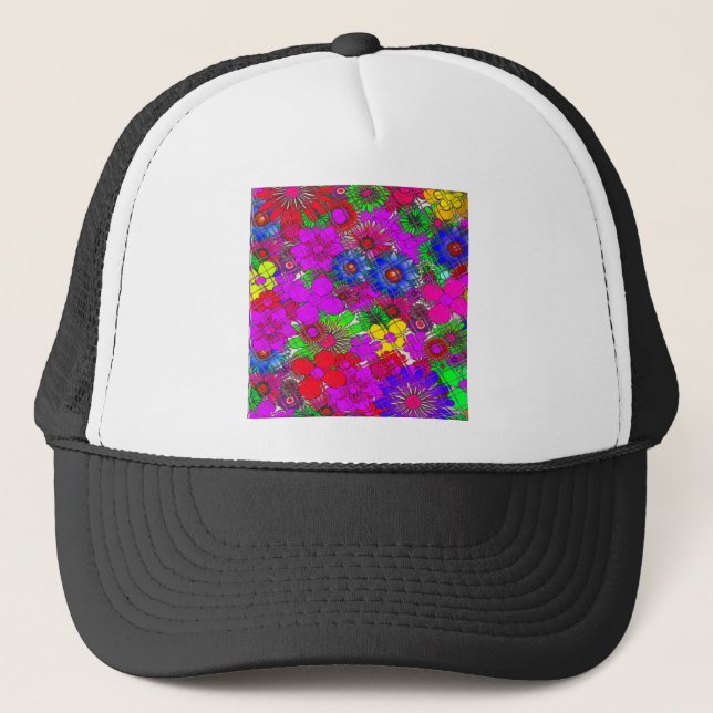 Casquette Belle couleur Extraordinaire motif floral design (Devant)