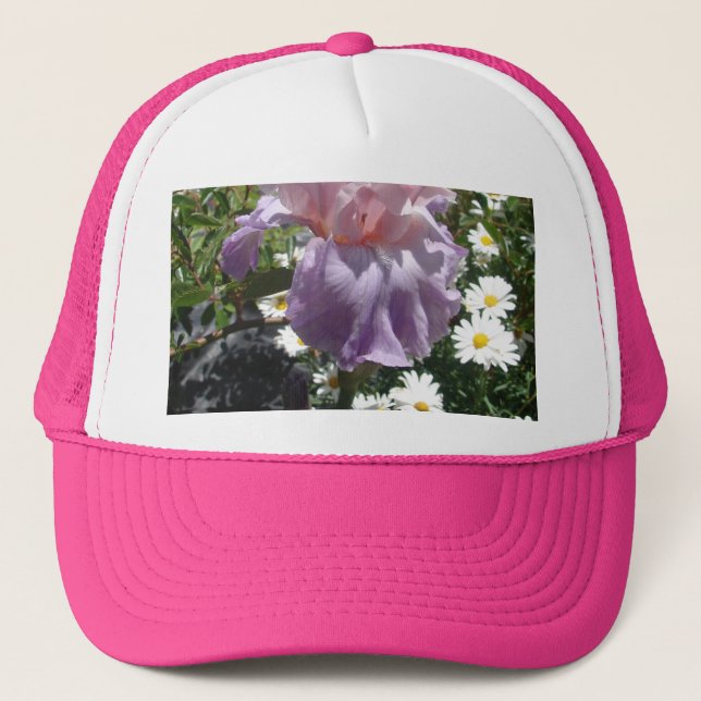 Casquette Belle floraison violette Iris (Devant)