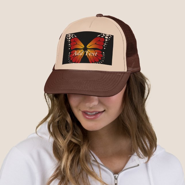 Casquette Belle image papillon Ajouter texte imprimé-Casquet (En situation)