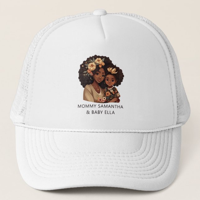 Casquette Belle maman et fille noire (10) (Devant)