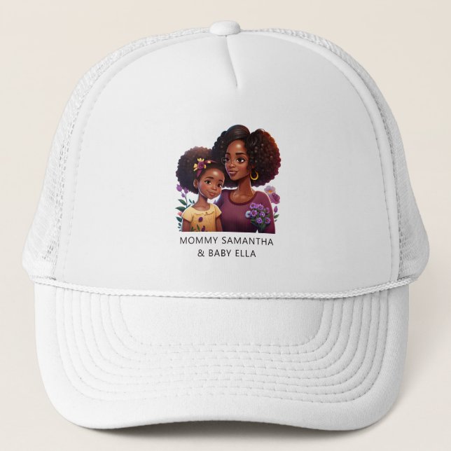 Casquette Belle maman et fille noire (12) (Devant)