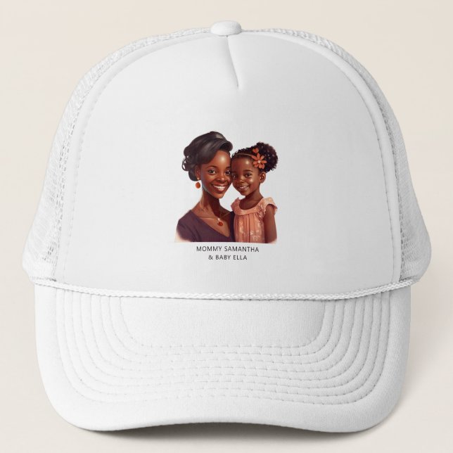 Casquette Belle maman et fille noire (19) (Devant)