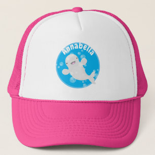 Casquette Béluga mignon bulles dessin de dessin animé